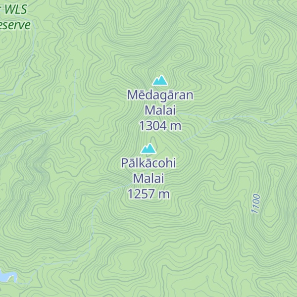 Map of Pālkācohi Malai