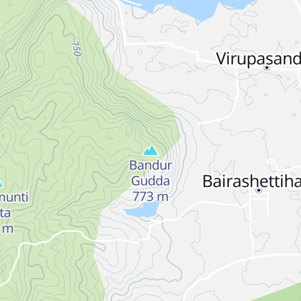 Map of Bandur Gudda