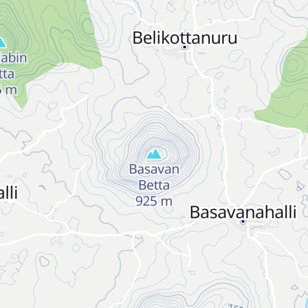 Map of Basavan Betta