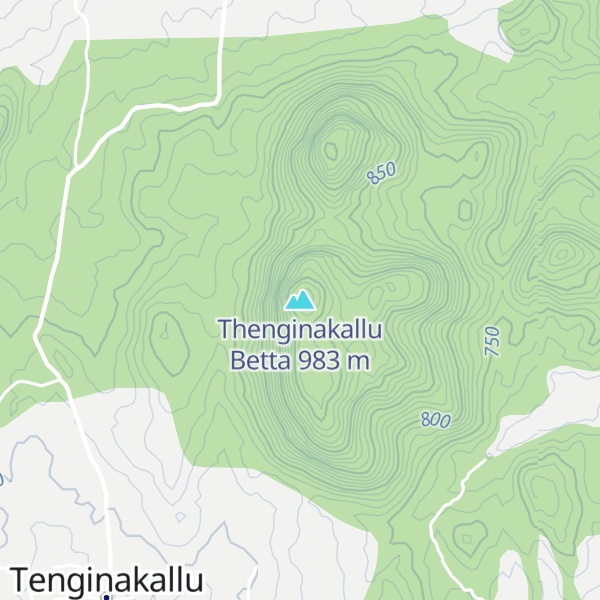 Map of Thenginakallu Betta