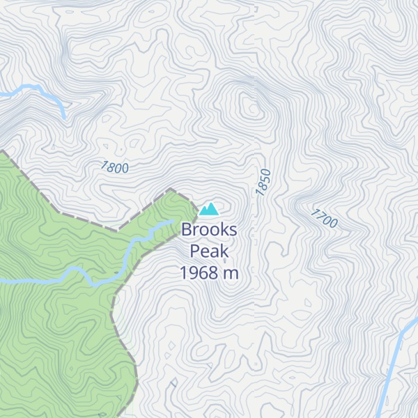 Map of Brooks Peak