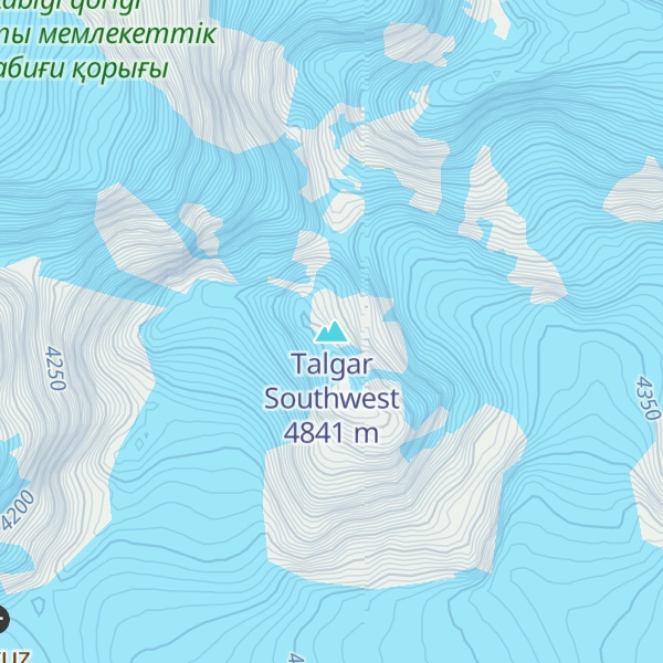 Map of Talgar Southwest