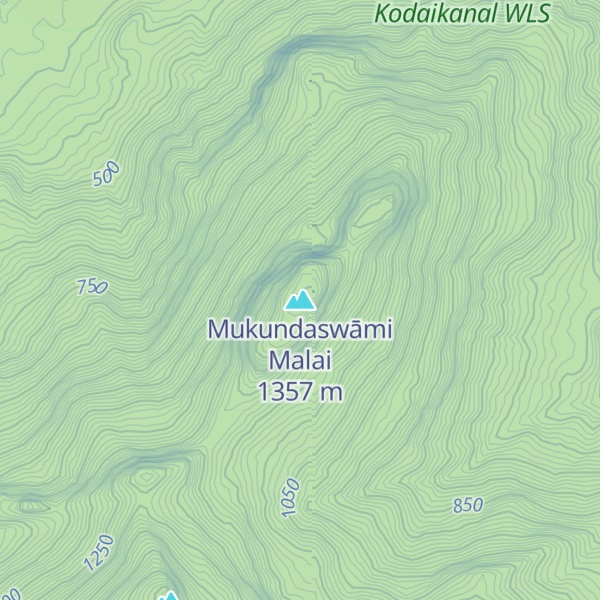 Map of Mukundaswāmi Malai