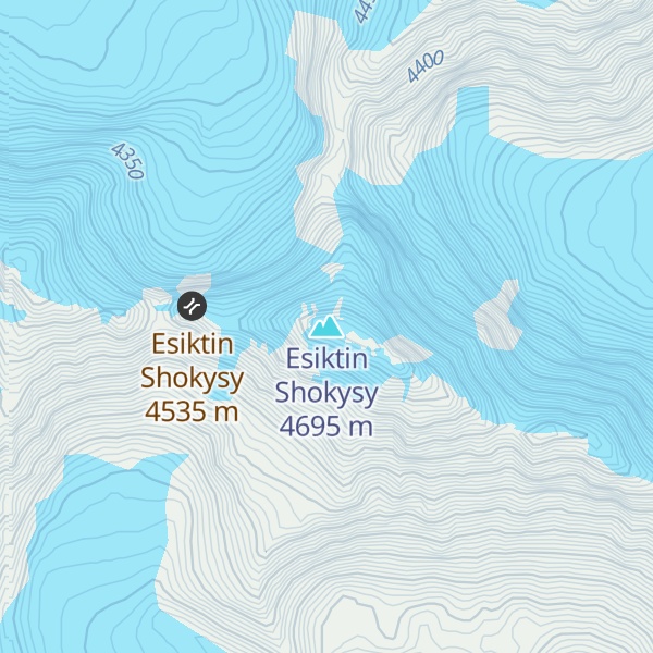 Map of Esiktin Shokysy