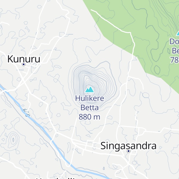 Map of Hulikere Betta