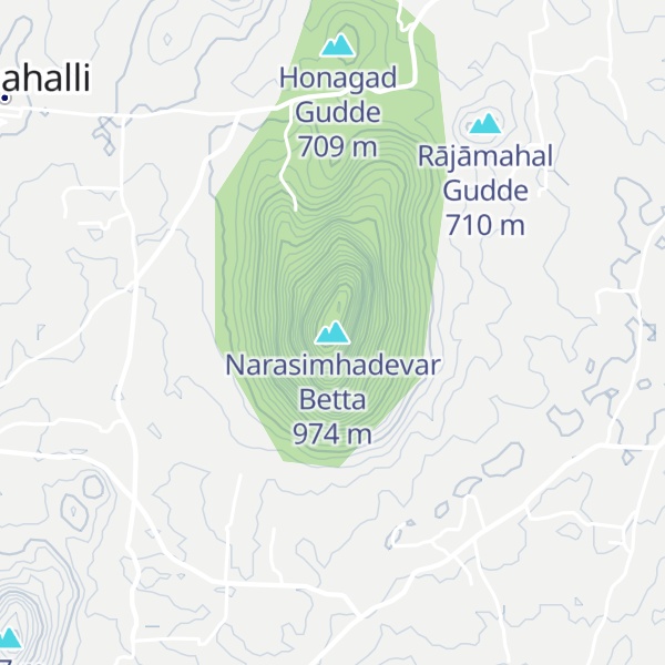 Map of Narasimhadevar Betta