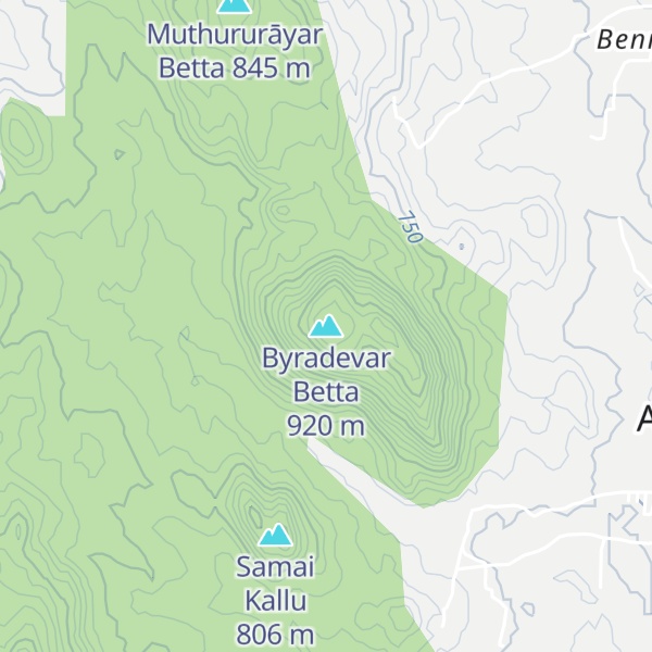 Map of Byradevar Betta