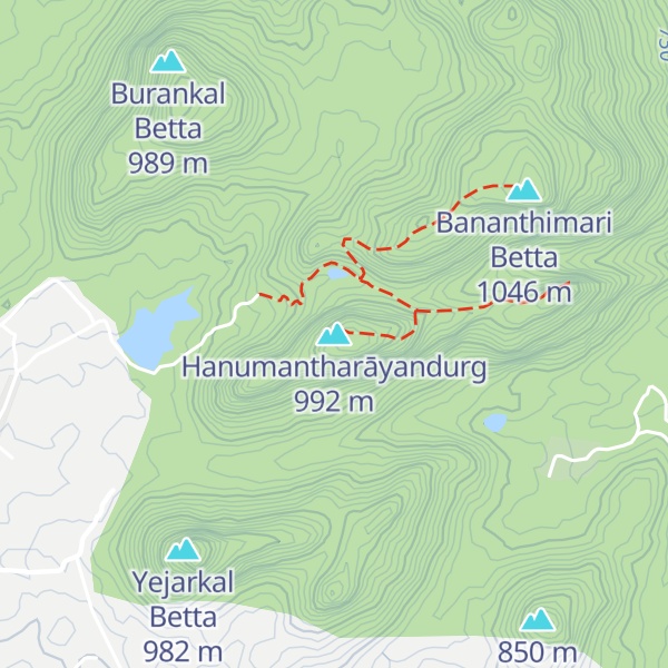 Map of Hanumantharāyandurg
