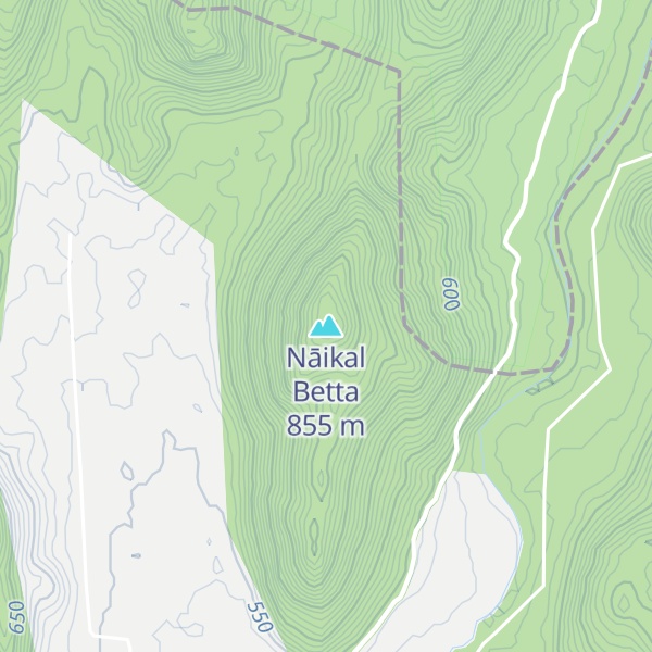 Map of Nāikal Betta
