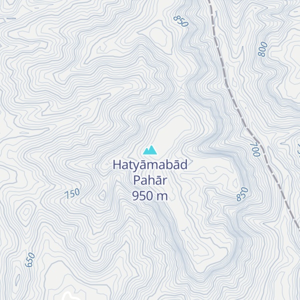 Map of Hatyāmabād Pahār