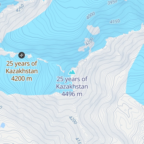 Map of 25 years of Kazakhstan