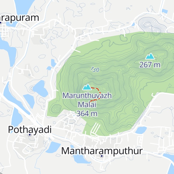Map of Marunthuvazh Malai