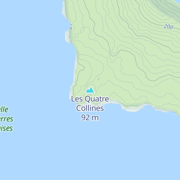 Map of Les Quatre Collines