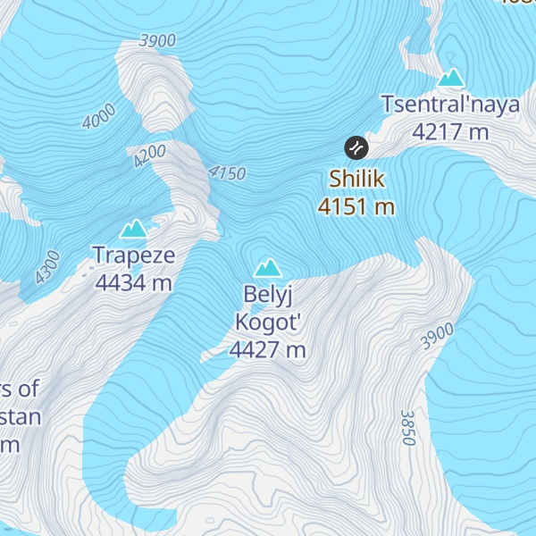 Map of Belyj Kogot'