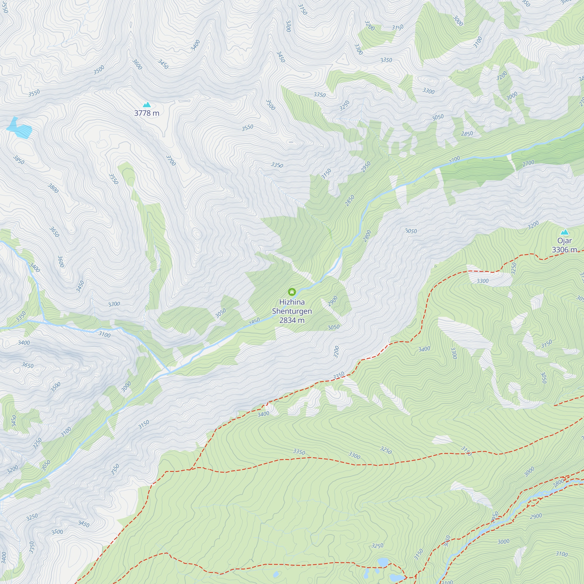 Hizhina Shenturgen map