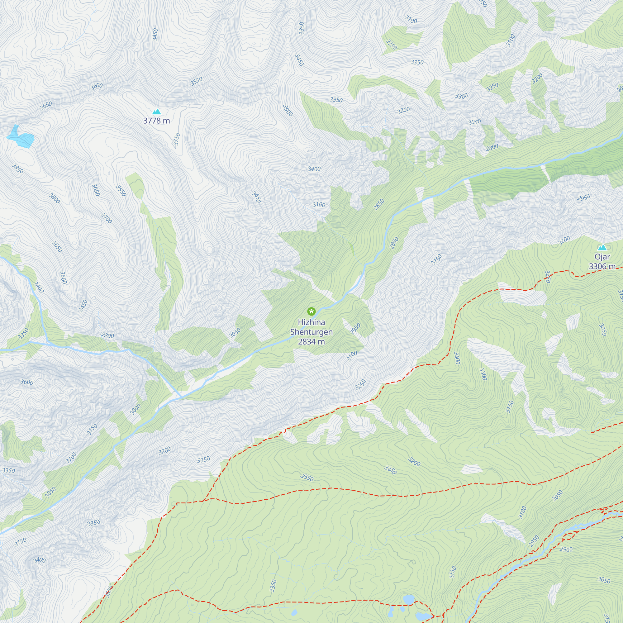 Hizhina Shenturgen map