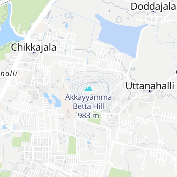 Map of Akkayyamma Betta Hill