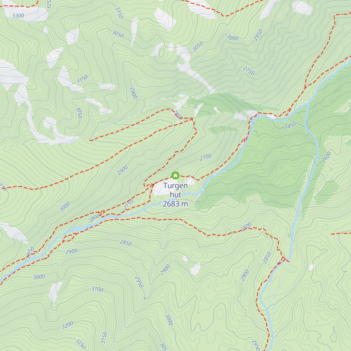 Turgen hut map