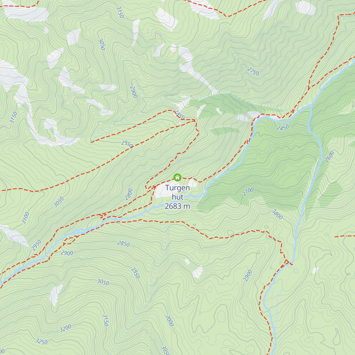 Turgen hut map