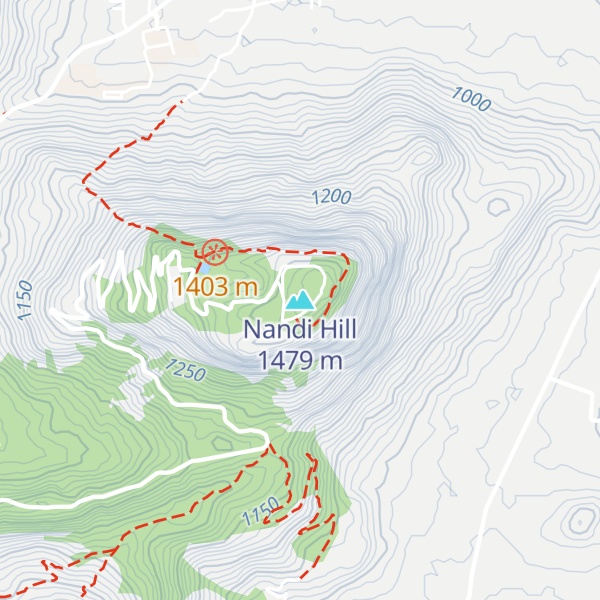 Map of Nandi Hill
