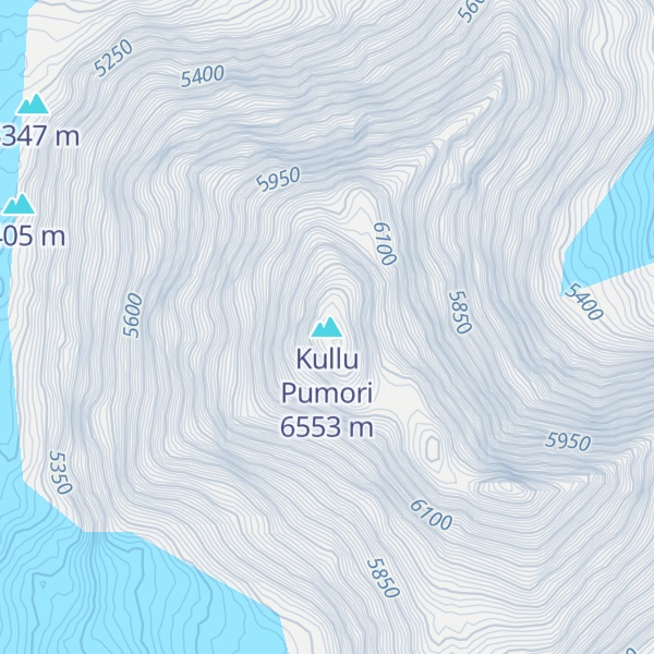 Map of Kullu Pumori
