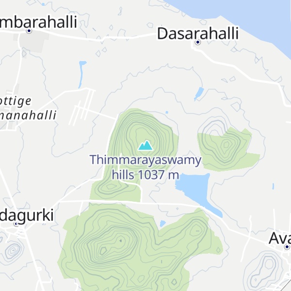 Map of Thimmarayaswamy hills