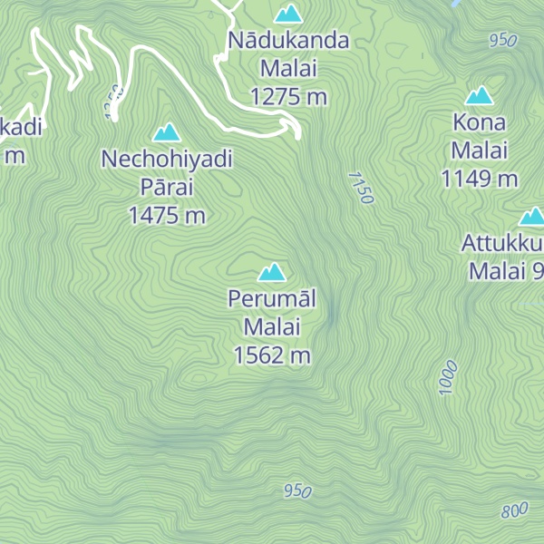 Map of Perumāl Malai