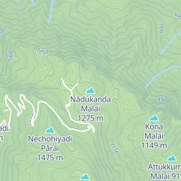 Map of Nādukanda Malai