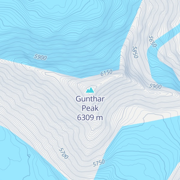 Map of Gunthar Peak