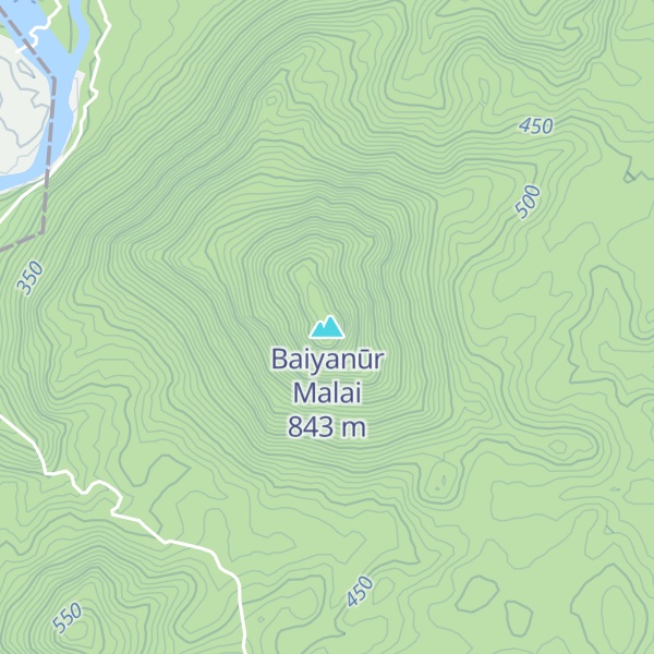Map of Baiyanūr Malai