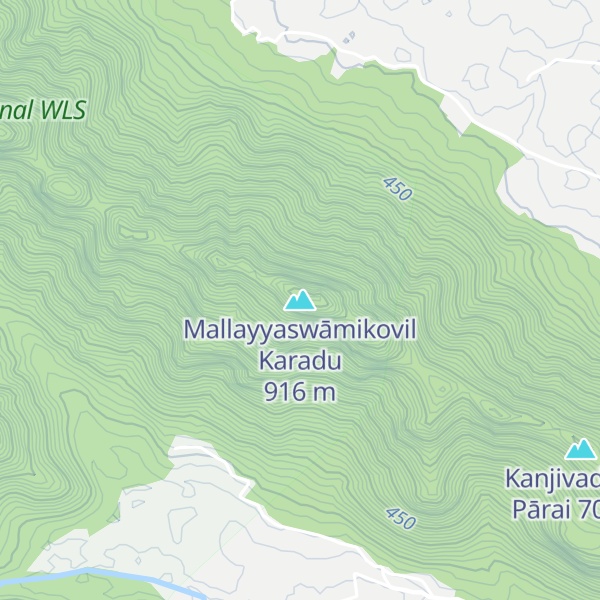 Map of Mallayyaswāmikovil Karadu