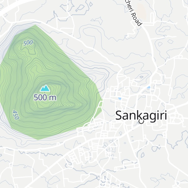 Map of Sankagiri Fort