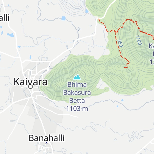 Map of Bhima Bakasura Betta