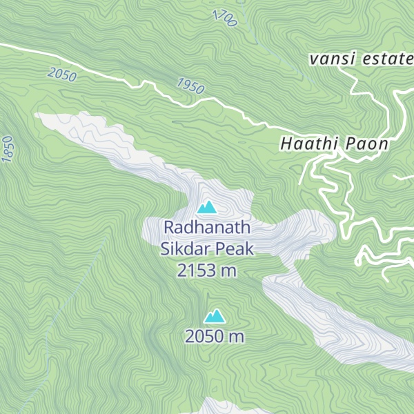 Map of Radhanath Sikdar Peak