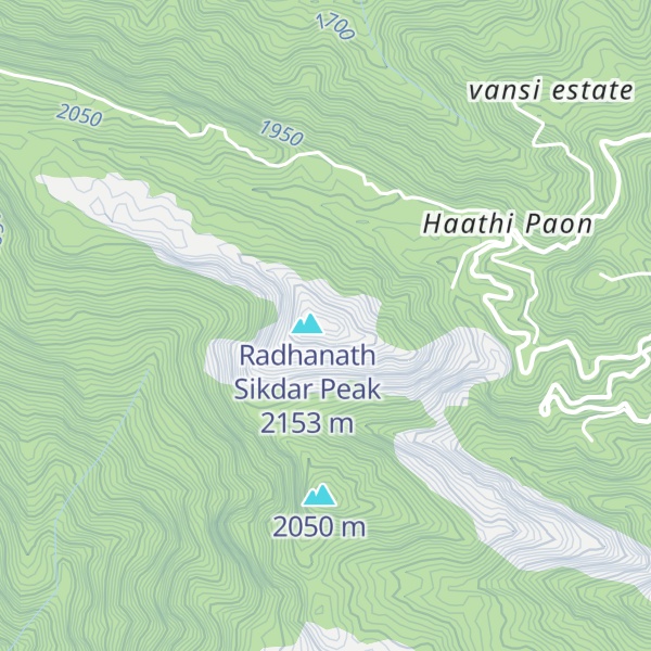 Map of George Everest Peak