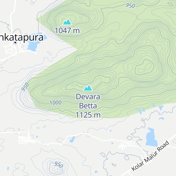 Map of Devara Betta