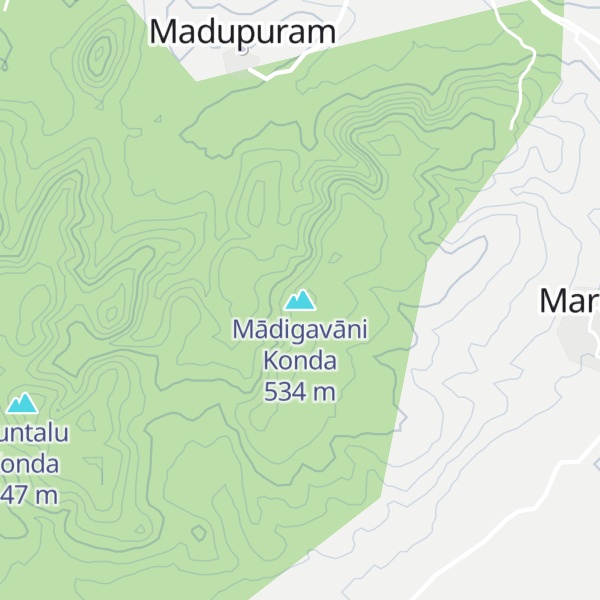 Map of Mādigavāni Konda