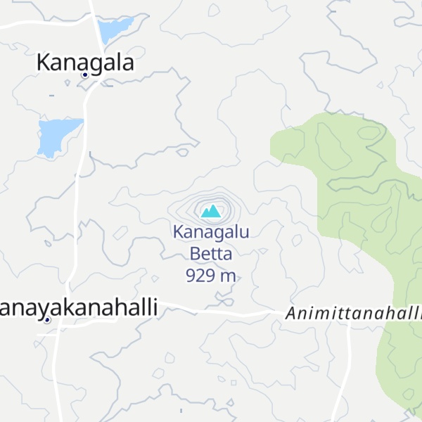 Map of Kanagalu Betta