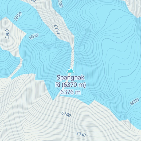 Map of Spangnak Ri (6370 m)