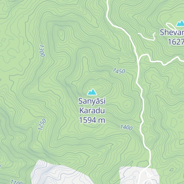 Map of Sanyāsi Karadu
