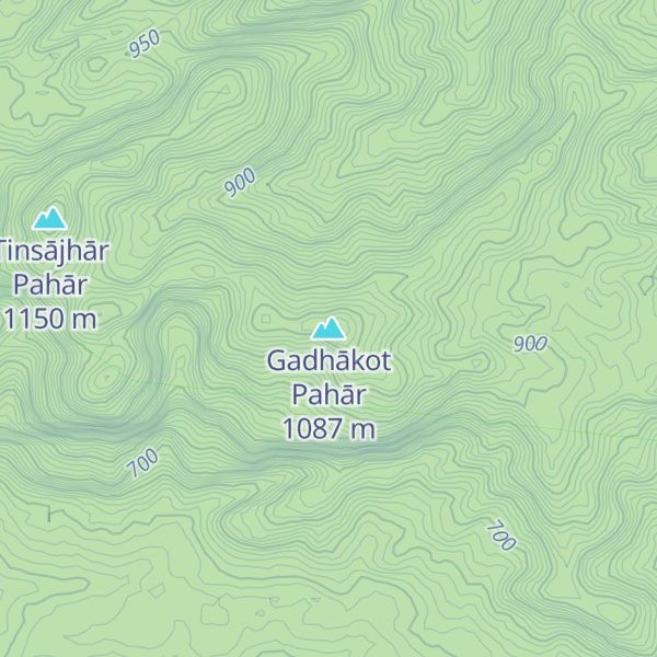Map of Gadhākot Pahār