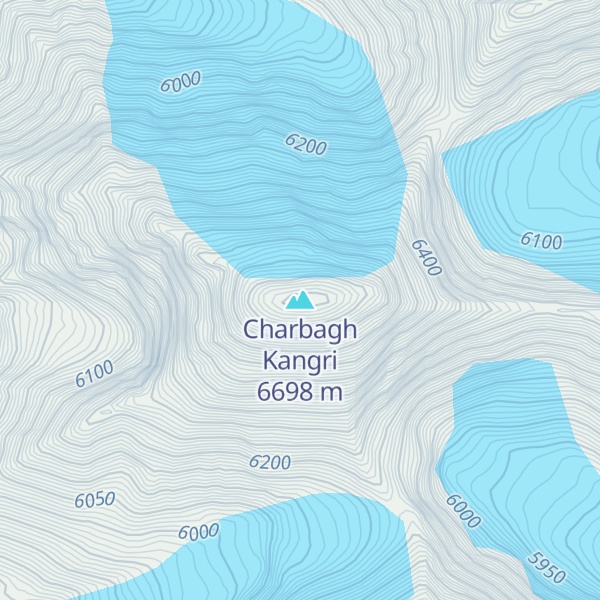 Map of Charbagh Kangri