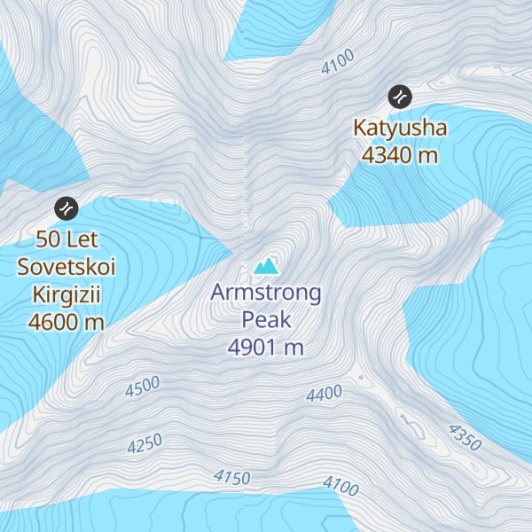 Map of Armstrong Peak