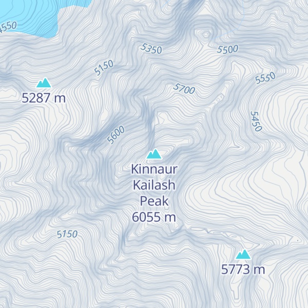 Map of Kinnaur Kailash Peak