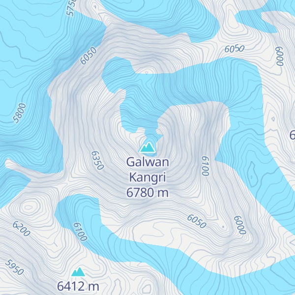 Map of Galwan Kangri