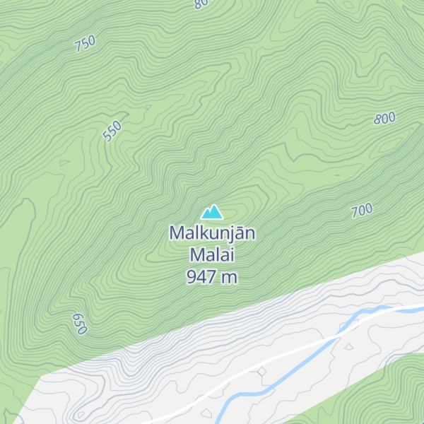 Map of Malkunjān Malai