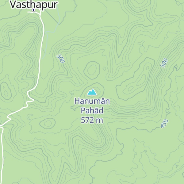 Map of Hanumān Pahād