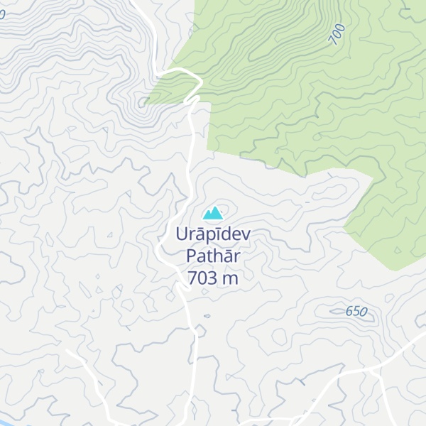Map of Urāpīdev Pathār