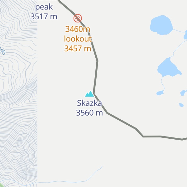 Map of 3550m peak