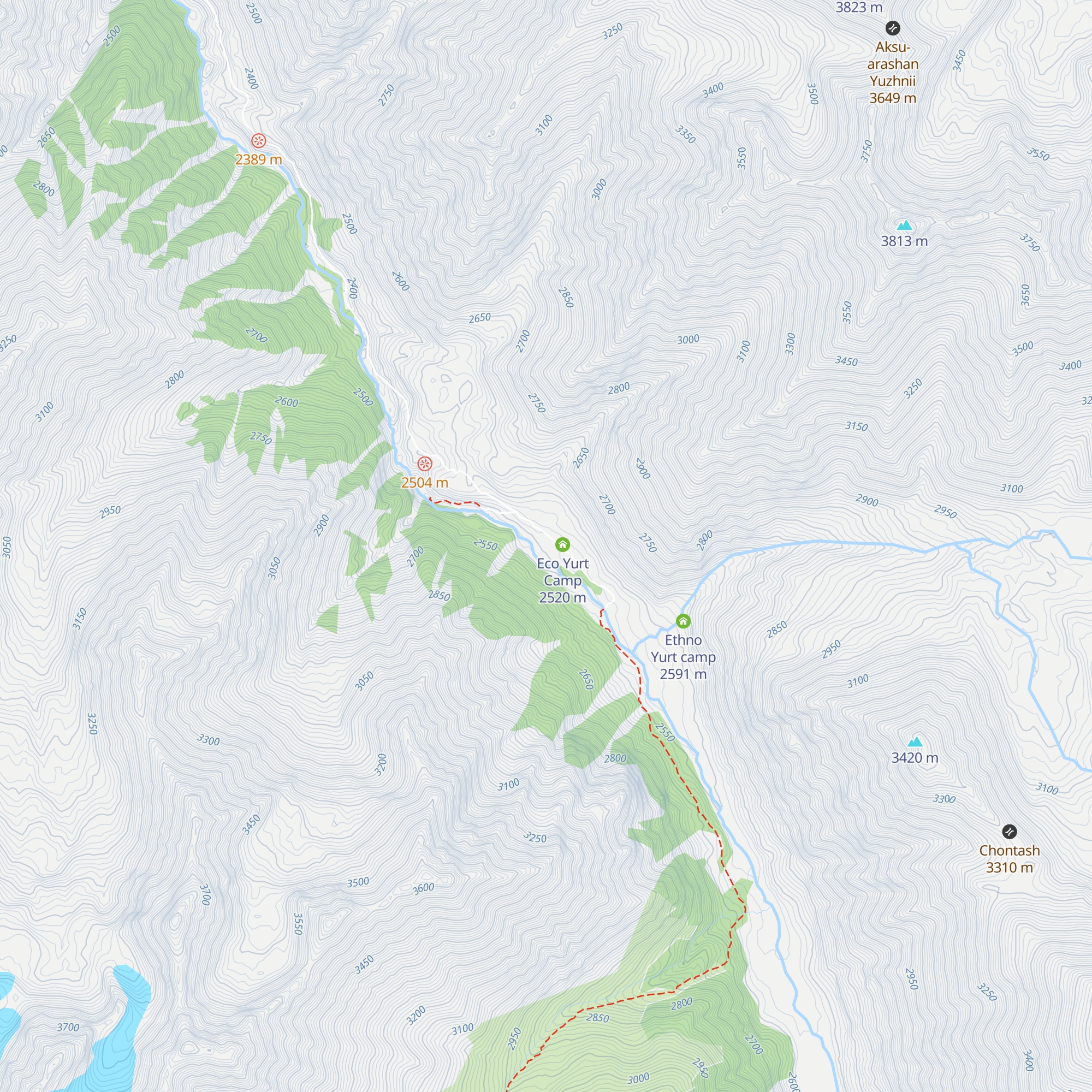 Yak Tours map